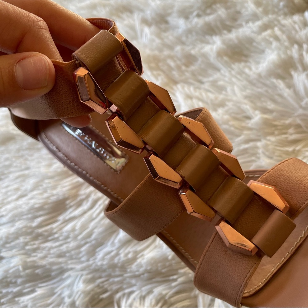 Nude and Rose Gold Platform Heels - Picture 8 of 10